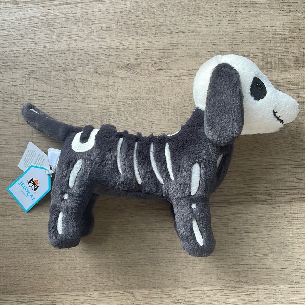 Jellycat Skeleton Dog Dan - NWT